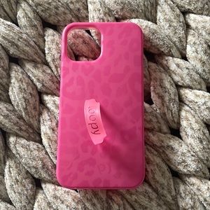 Loopy Iphone 12 case, hot pink, cheetah print